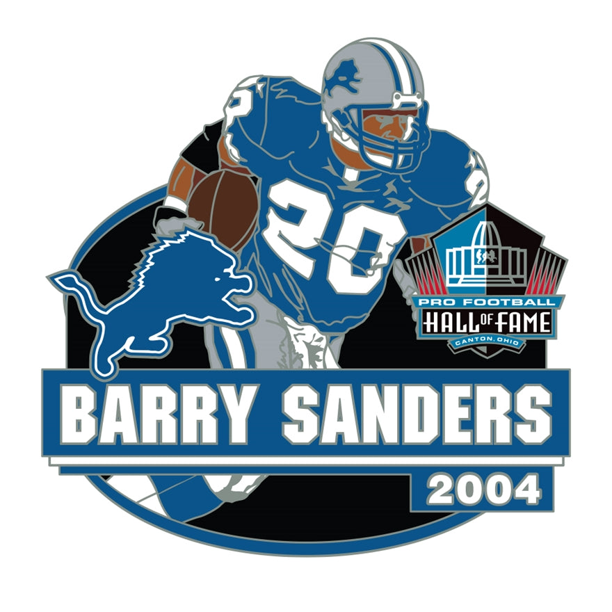 Barry Sanders Hall of Fame Class of 2004 Action Player Pin
