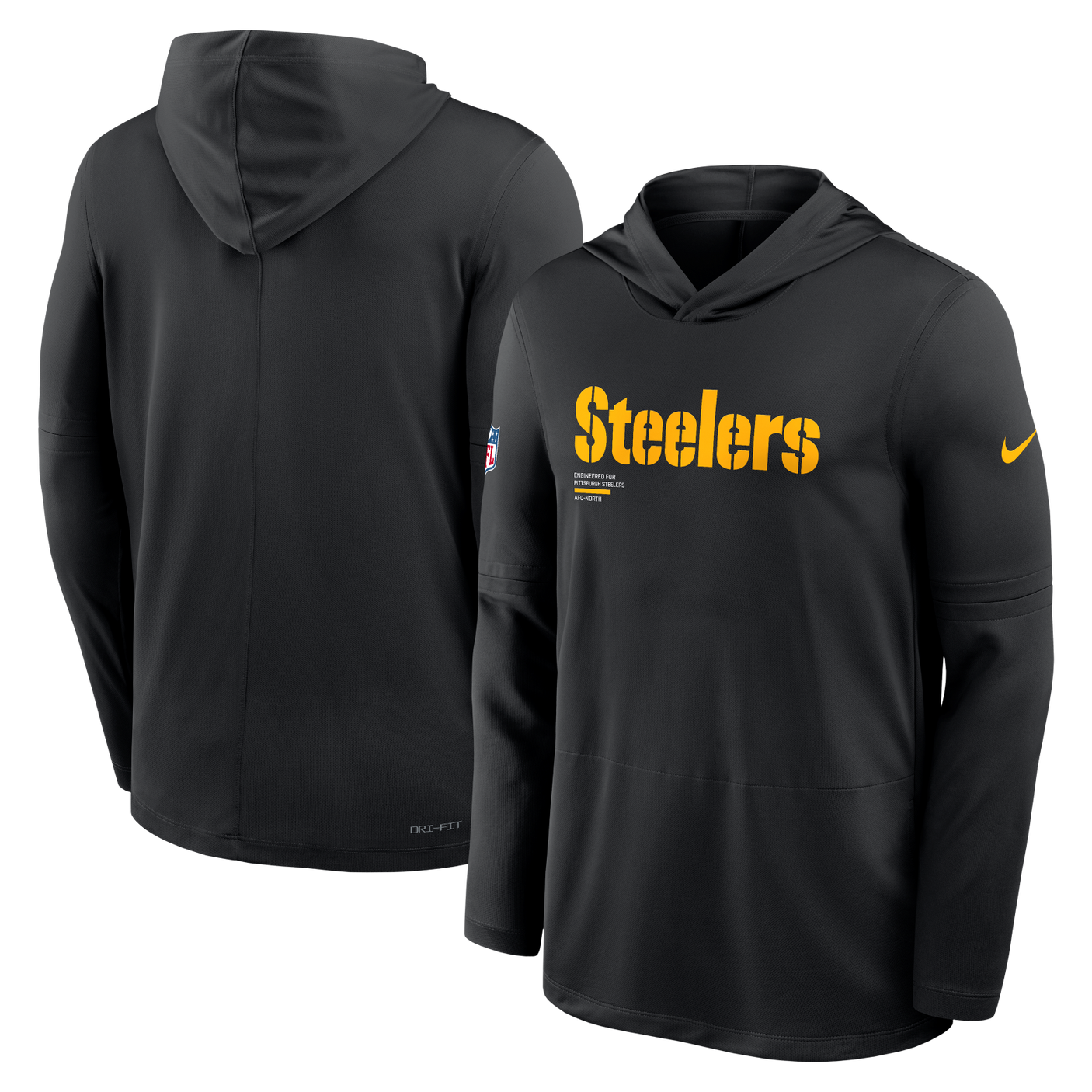 Steelers 2025 Nike Men's Dri-Fit Lightweight Long Sleeve Hoodie Top