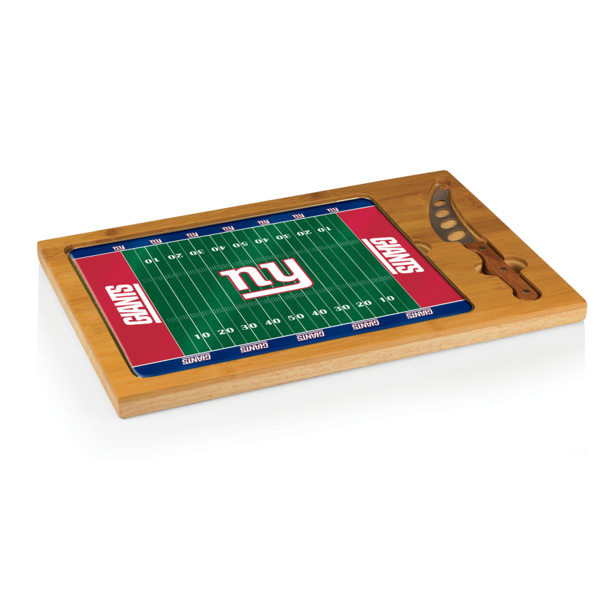 Giants Icon Glass Top Cutting Board & Knife Set by Picnic Time Pro Football Hall of Fame