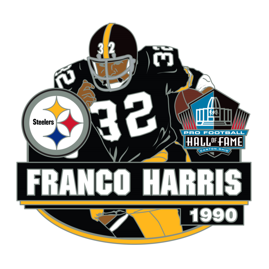 Franco Harris Hall of Fame Class of 1990 Action Player Pin Pro Football Hall of Fame