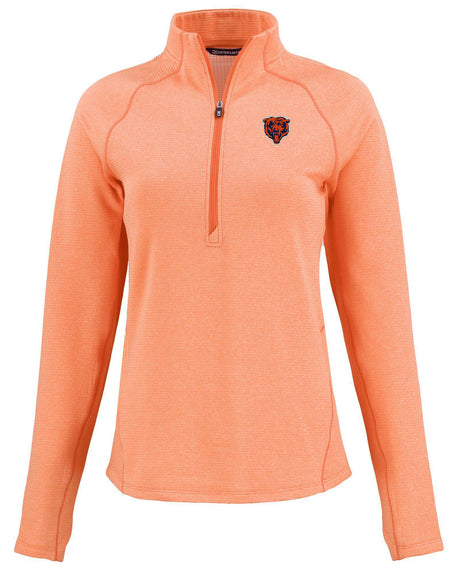 Bears Cutter and Buck Women's Orange Peshastin Eco Fleece Half Zip Pullover