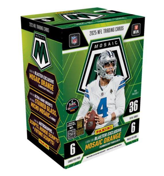 2025 Panini Mosaic Football Blaster Box Pro Football Hall of Fame