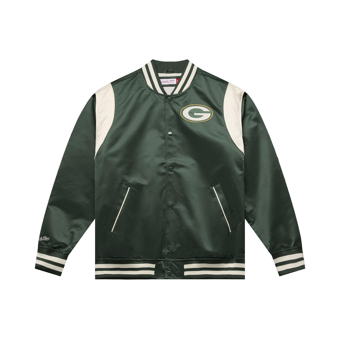 Packers 2026 Mitchell & Ness Men's NFL Retro Roots Lightweight Satin Jacket (10355342508308)