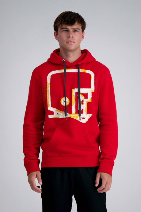 Pro Football Hall of Fame X Haggar - Red Graphic Helmet Pullover Sweatshirt