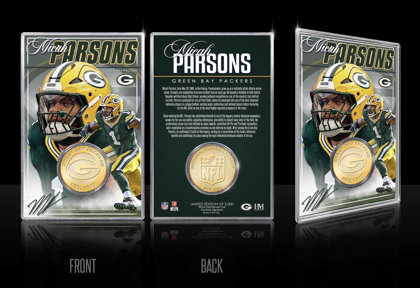 Packers Micah Parsons Bronze Coin Card