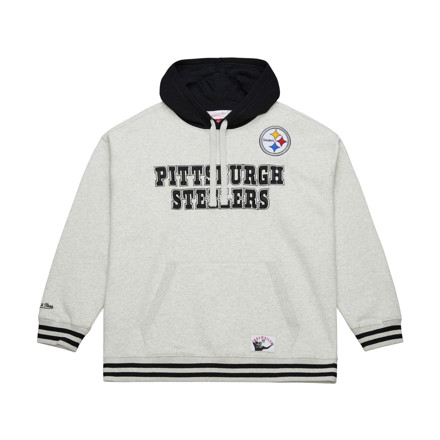 Steelers 2025 Mitchell & Ness Men's NFL Off Season Fleece Hoodie Vintage Logo Sweatshirt