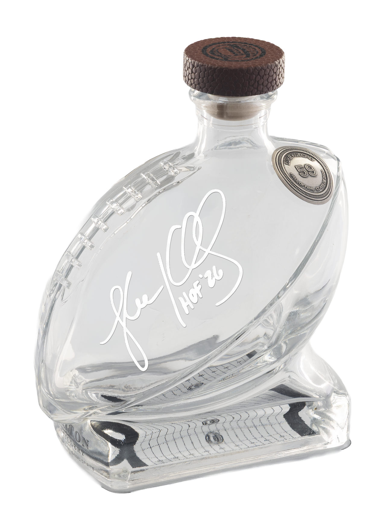 Luke Kuechly Class of 2026 Canton Distillery Football Decanter