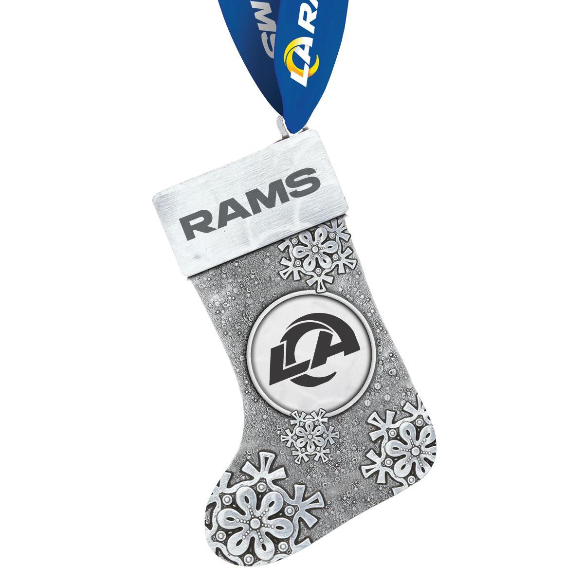 Rams Snowflake Stocking Ornament