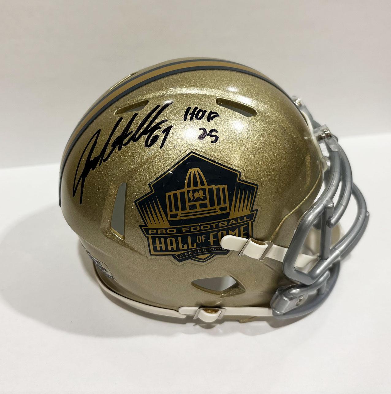 Jared Allen Autographed Hall of Fame Gold Mini Helmet