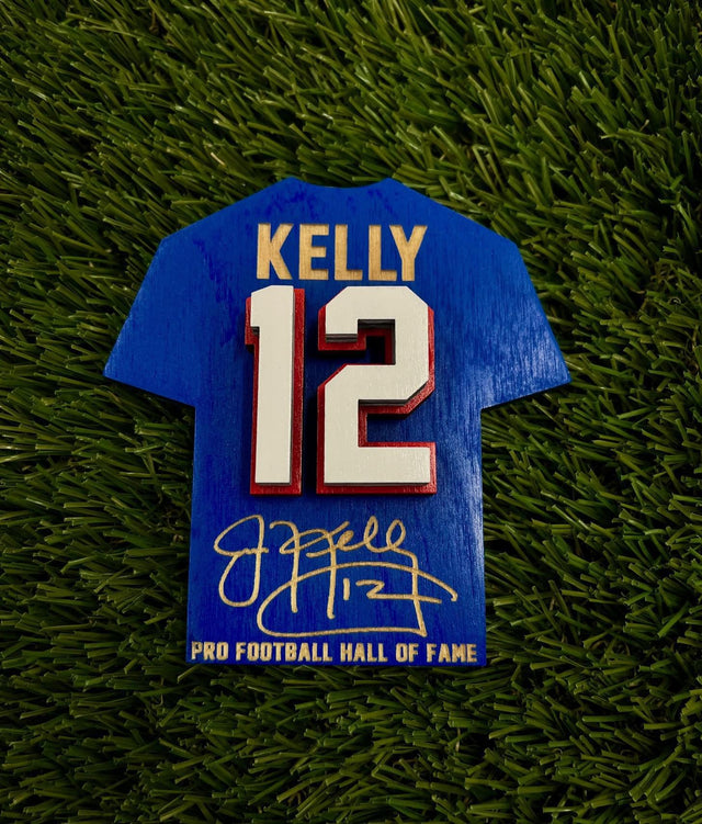 Jim Kelly Wood Jersey Jumbo Magnet