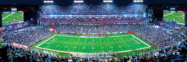 Titans 1000pc Panoramic Puzzle - 50yd line