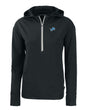 Lions Cutter and Buck Women's Black Daybreak Eco Recycled Half Zip Hoodie