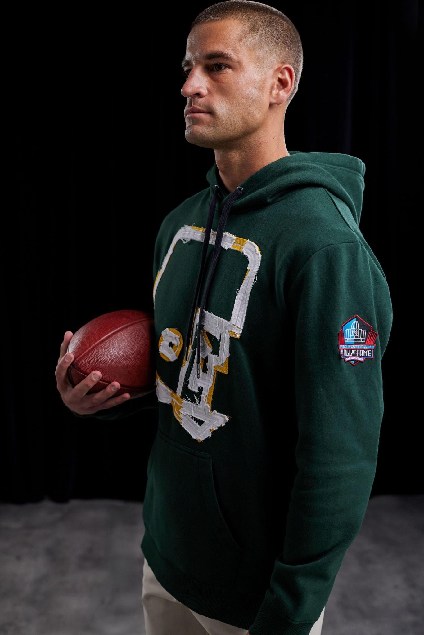 Pro Football Hall of Fame X Haggar - Green Graphic Helmet Pullover Sweatshirt