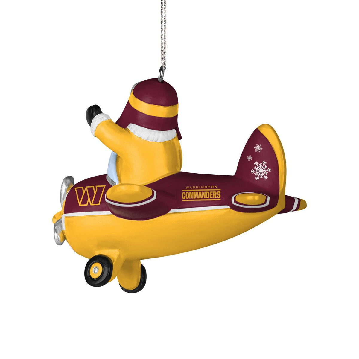 Commanders Santa Airplane Ornament Pro Football Hall of Fame