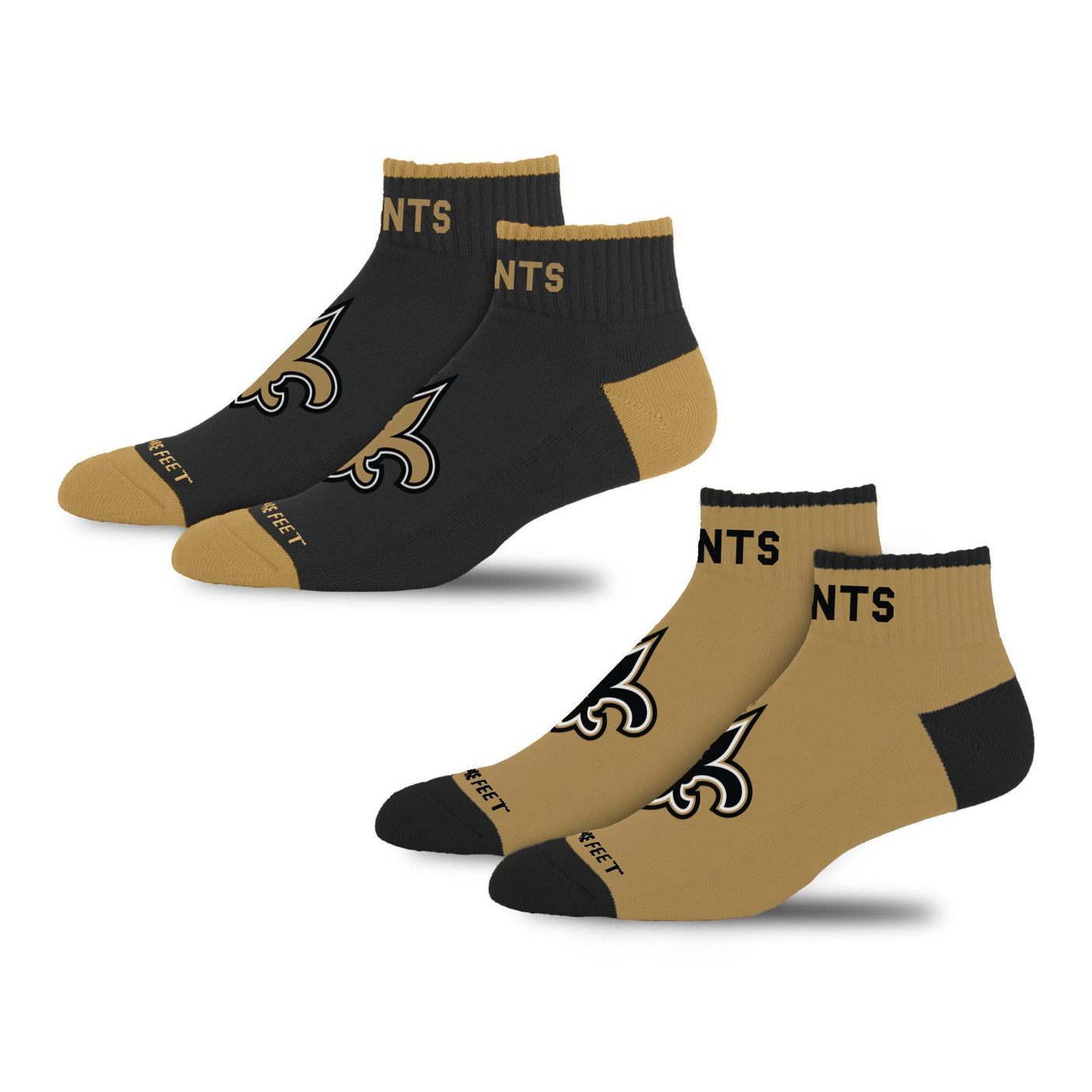 Saints 2025 2-Pack Front & Center Socks