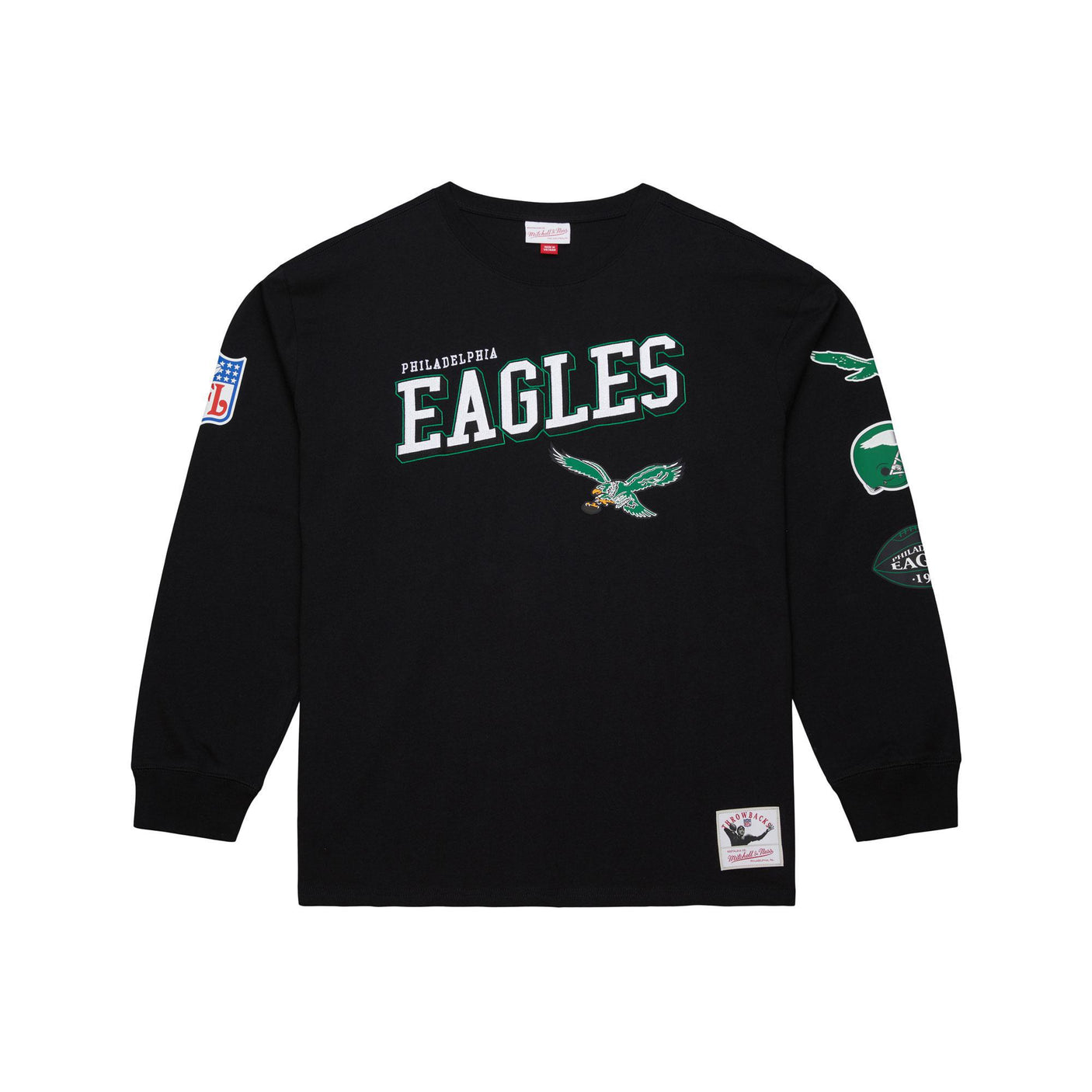 Eagles 2025 Mitchell & Ness Vintage Logo Training Camp Long Sleeve T-Shirt