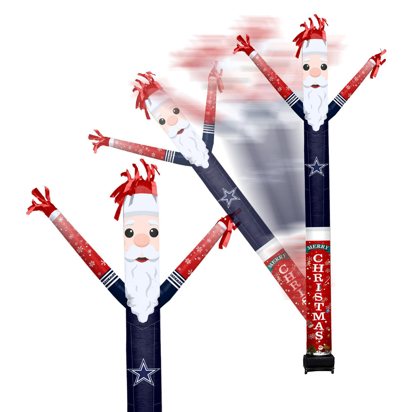 Cowboys Team Pride Inflatable Crazy Christmas Santa Sports Fan