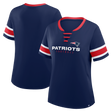 Patriots 2025 Fanatics Women's Draw Play Athena Lace Up T-Shirt