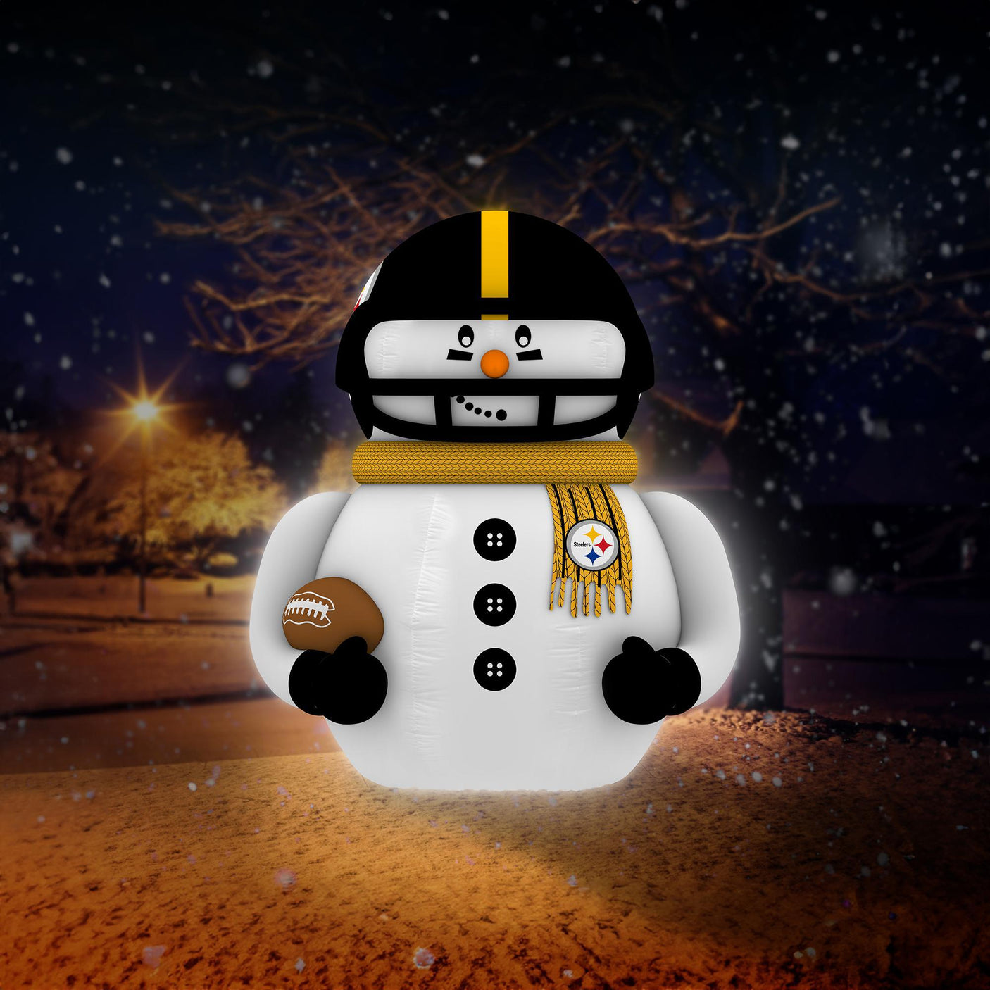 Steelers Team Pride Inflatable Snowman Player