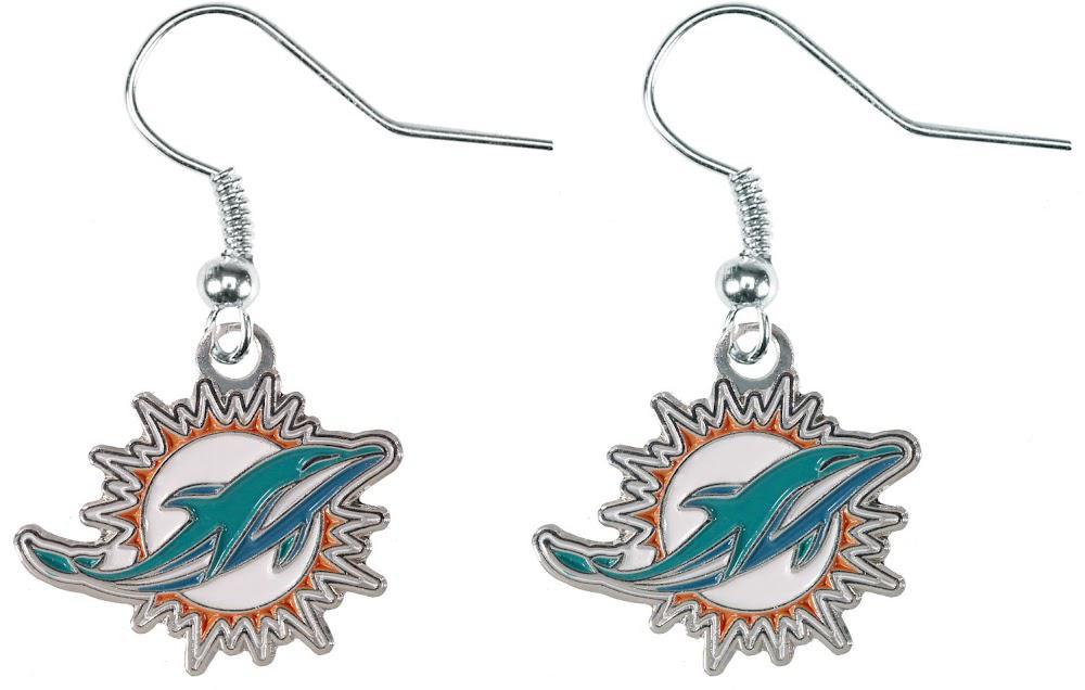 Dolphins Logo Dangler Earrings Pro Football Hall of Fame
