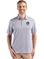 Hall of Fame Cutter & Buck Men's Black Pike Eco Diamond Dot Print Recycled Polo