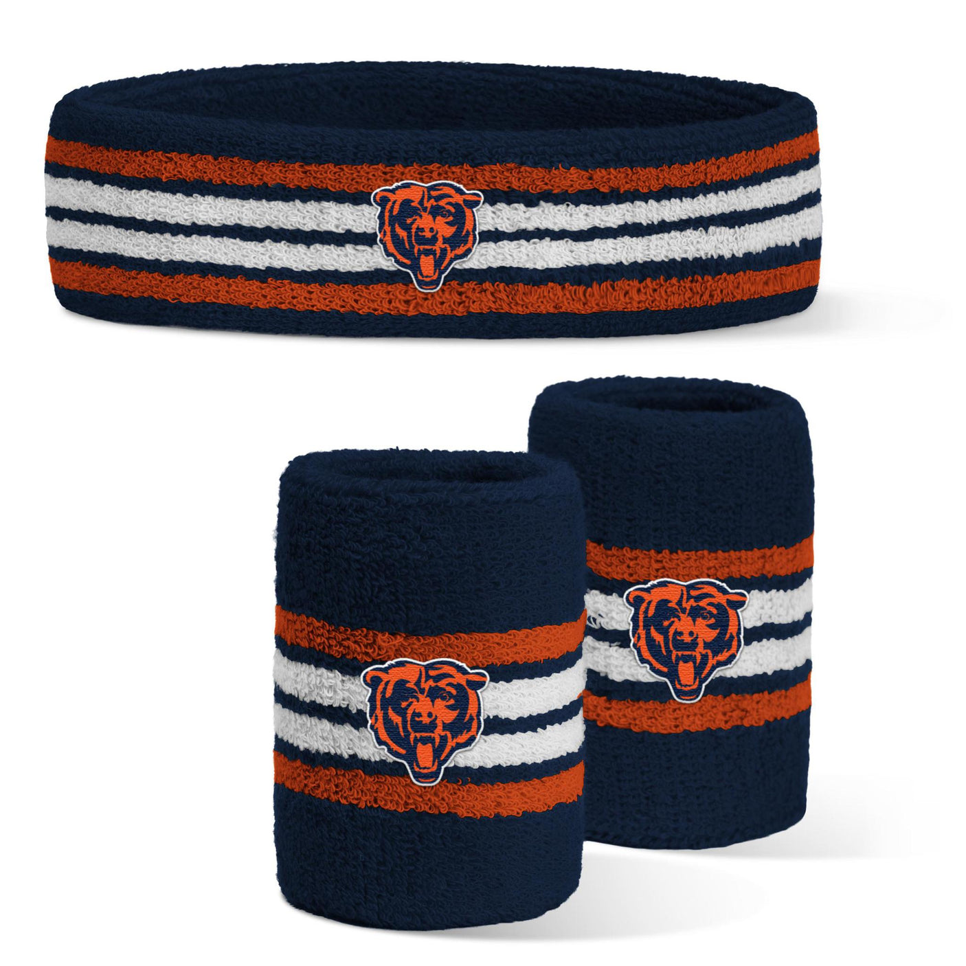 Bears 2025 Headband and Wristband 3-Piece Combo