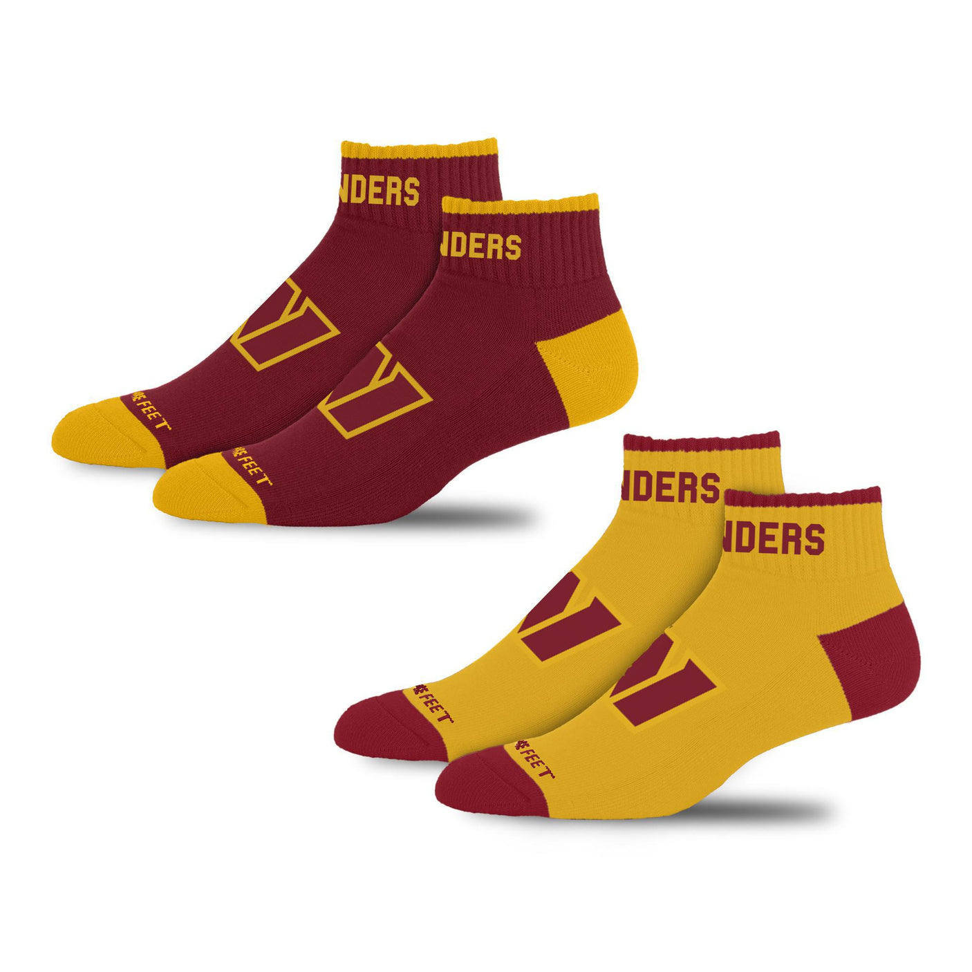 Commanders 2025 2-Pack Front & Center Socks