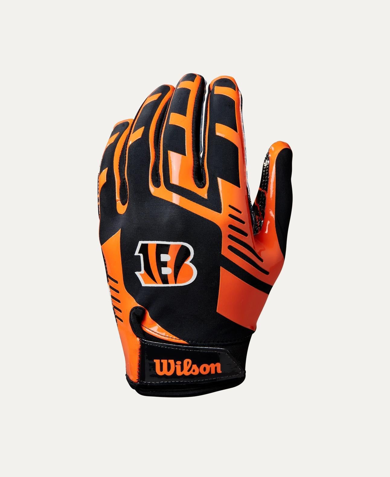 Bengals 2025 Wilson Youth NFL Stretch Fit Receivers Gloves