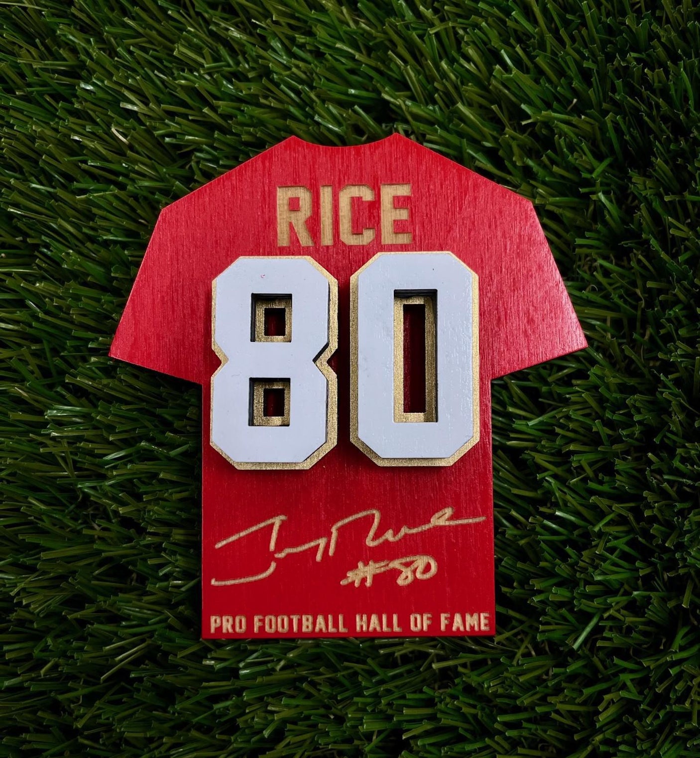 Jerry Rice Wood Jersey Jumbo Magnet