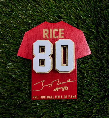 Jerry Rice Wood Jersey Jumbo Magnet