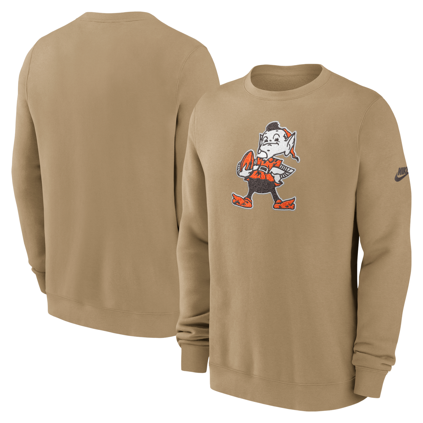 Browns 2025 Nike Men's Rewind Club Crewneck
