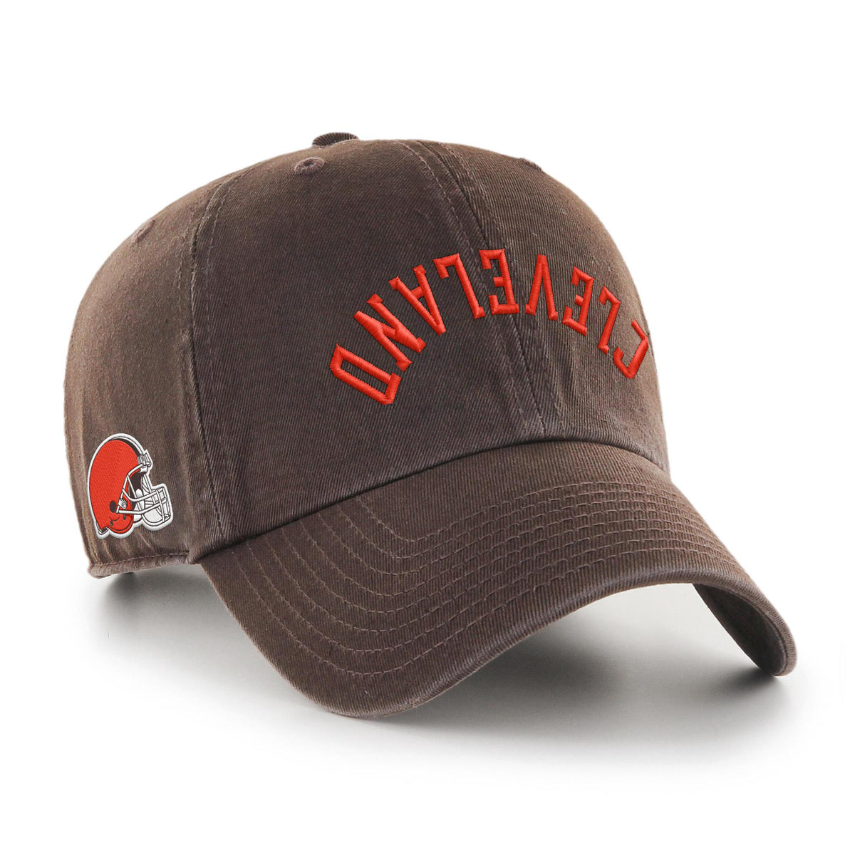 Browns 2024 '47 Brand Flip Script Clean Up Hat Pro Football Hall of Fame