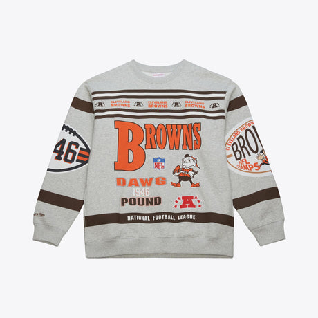Browns 2025 Mitchell & Ness Men's Vintage Fleece Crewneck