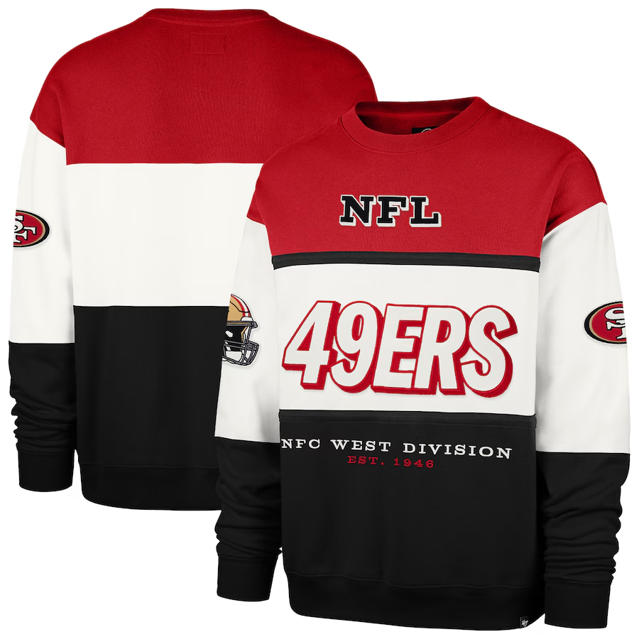 49ers 2025 '47 Brand Men's Breeze By Maximalist Crewneck