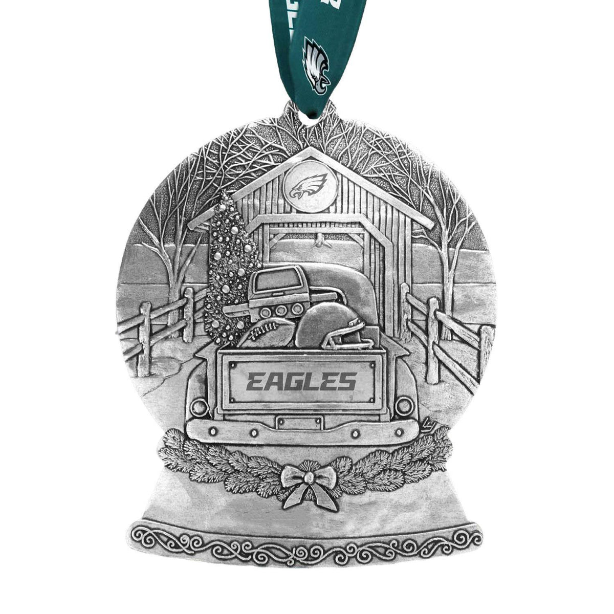 Eagles Tailgate Truck Snow Globe Ornament
