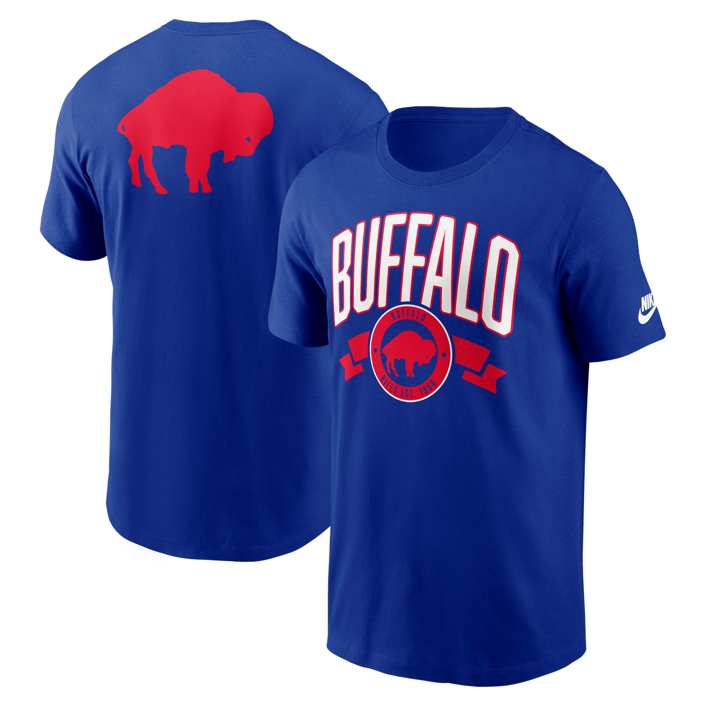 Bills 2025 Nike Men's Rewind Front and Back Hit T-Shirt