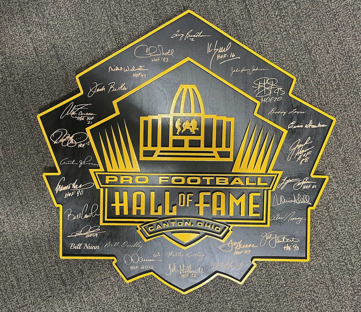 Steelers Hall of Fame Logo Signature Wood Sign - DS Pro Football Hall of Fame