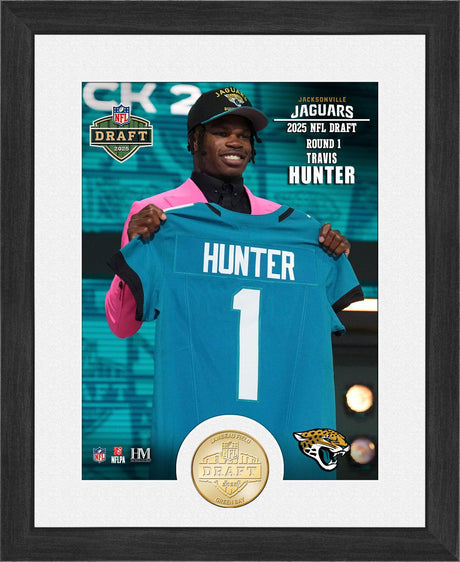 Jaguars Travis Hunter 2025 NFL Draft Bronze Coin Photo Mint