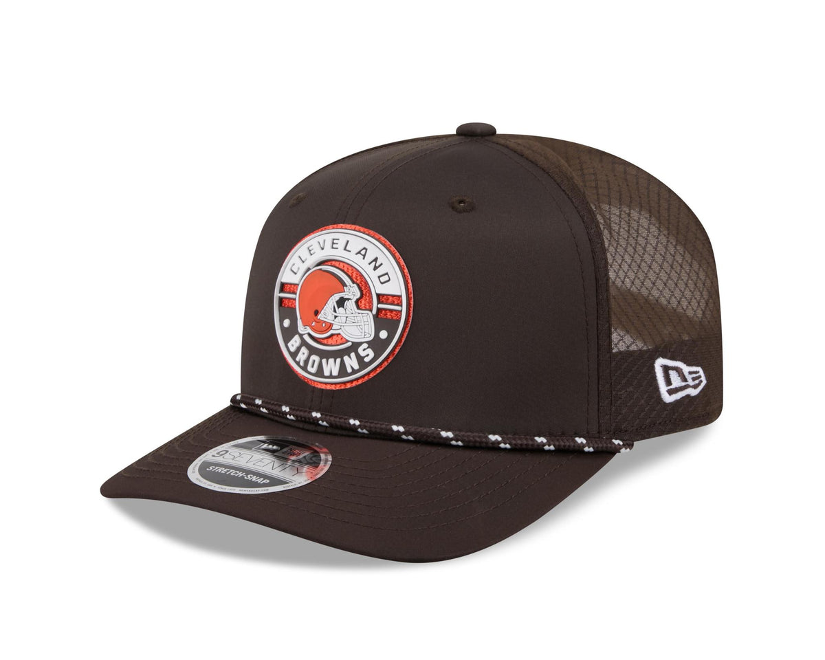 Browns 2026 New Era Men's 9SEVENTY Stretch Snap Two-Tone Hat Pro Football Hall of Fame