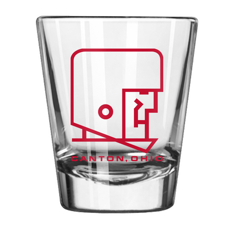 Hall of Fame Old Helmet Logo Shot Glass