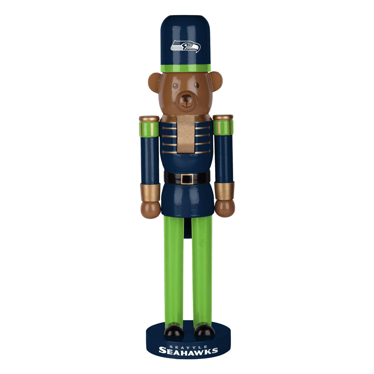 Seahawks 14 Inch Bear Nutcracker Pro Football Hall of Fame