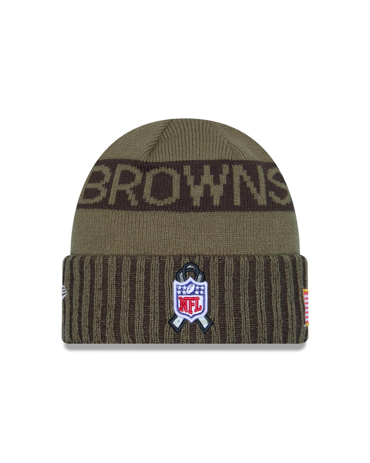Browns 2025 Men's New Era Salute to Service Knit