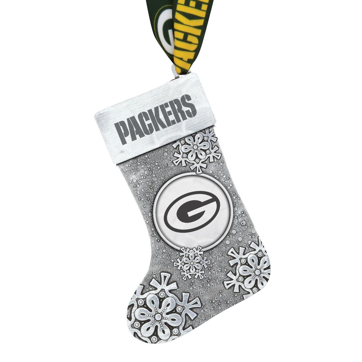 Packers Snowflake Stocking Ornament