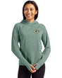 Packers Cutter & Buck Women's Adapt Eco Heather Hooded Pullover