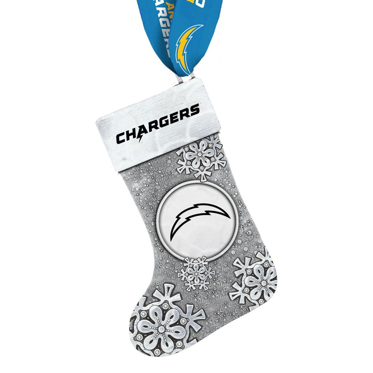 Chargers Snowflake Stocking Ornament