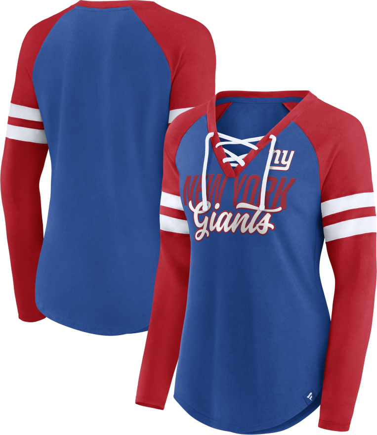 Giants Women's Lace-Up Long Sleeve T-Shirt