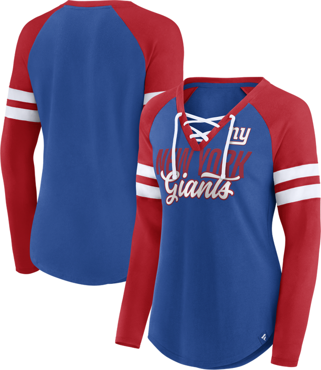 Giants Women's Lace-Up Long Sleeve T-Shirt
