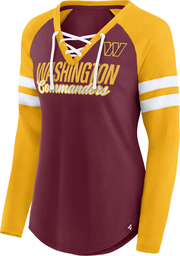 Commanders Women's Lace-Up Long Sleeve T-Shirt