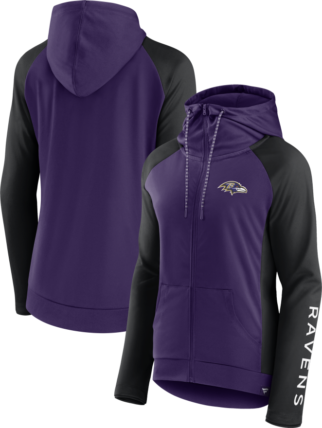 Ravens Women's Iconic Full Zip Hooded Jacket