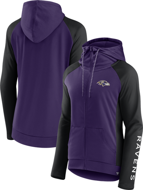 Ravens Women's Iconic Full Zip Hooded Jacket